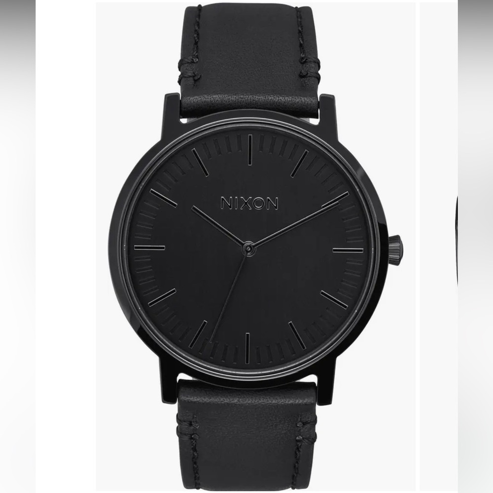 Porter Round Leather Strap Watch, 40mm